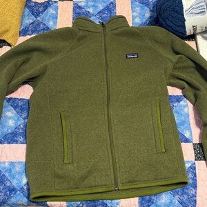 Patagonia Olive Green Zip-Up Fleece